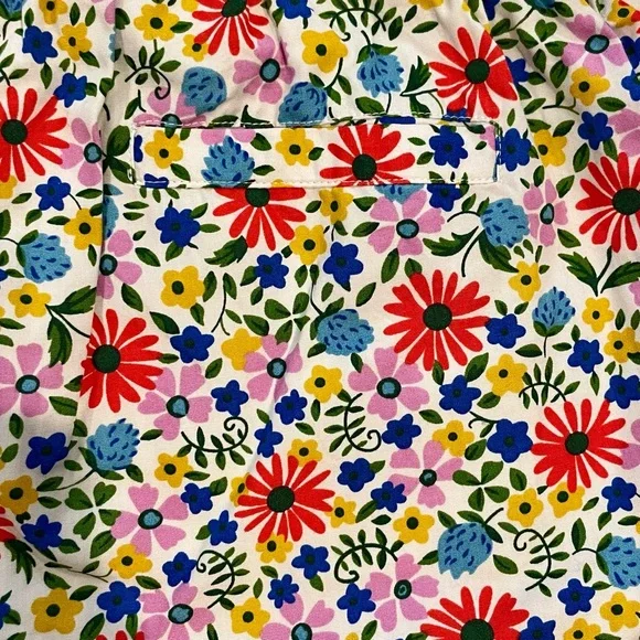 New Boden Floral Short Romper Girls 13-14 Y Flowers Lined Cotton Spring Mini - Picture 3 of 5